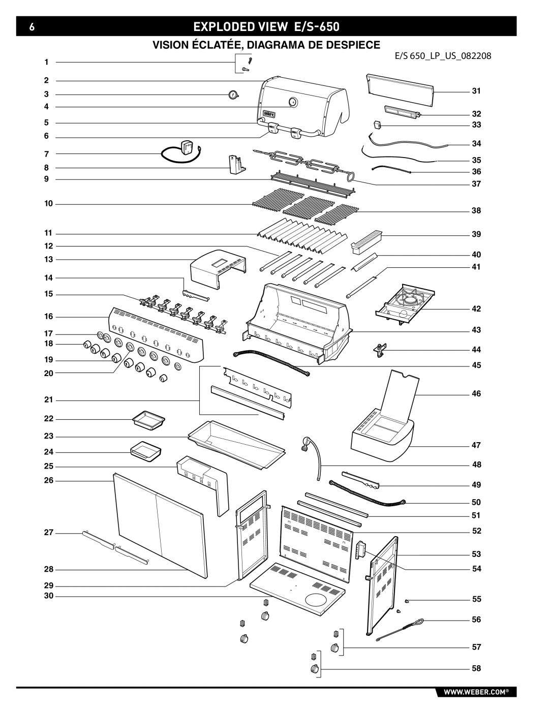 Summit E/S-620/650 manual Exploded View E/S-650 