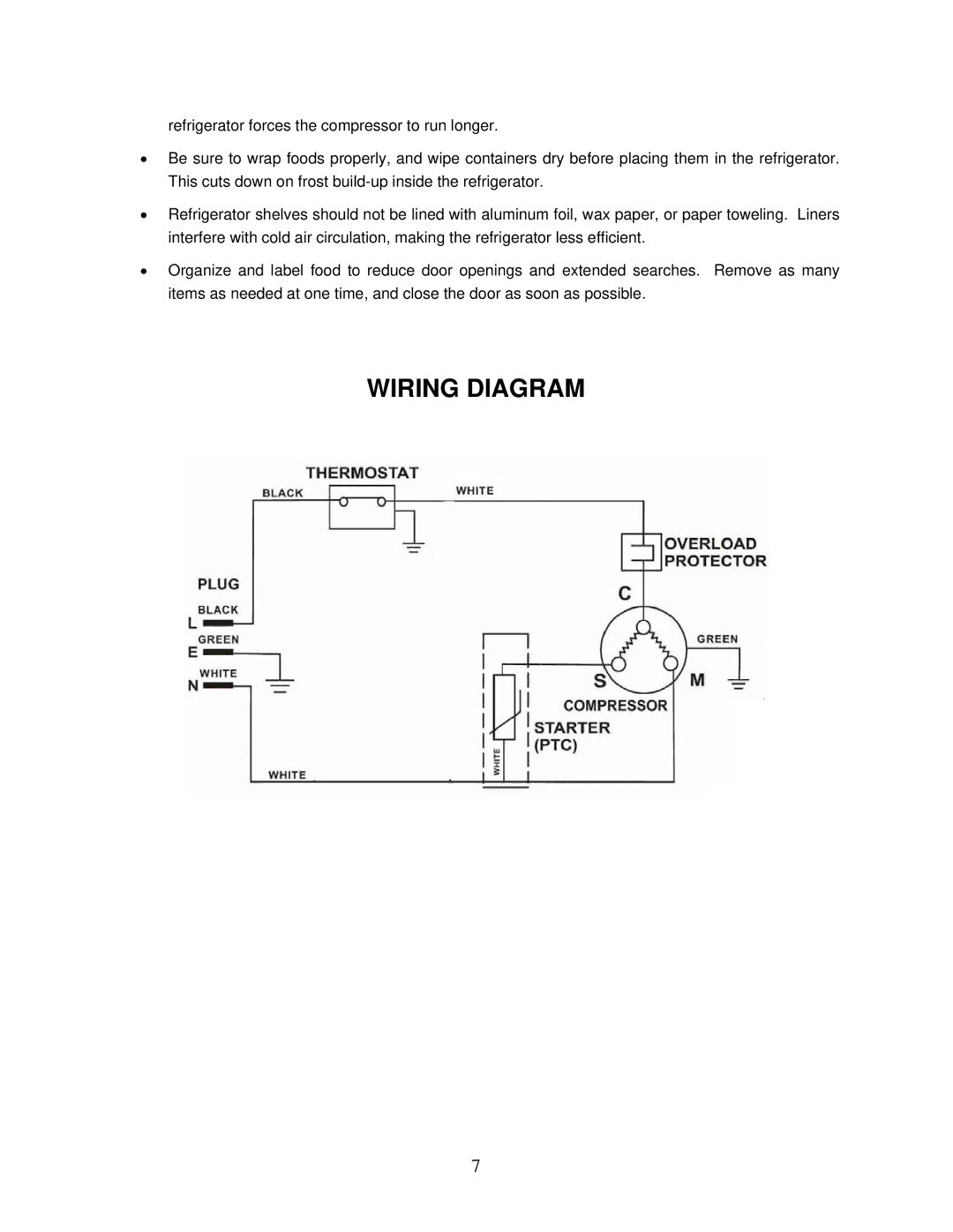 Summit FF28L instruction manual Wiring Diagram 