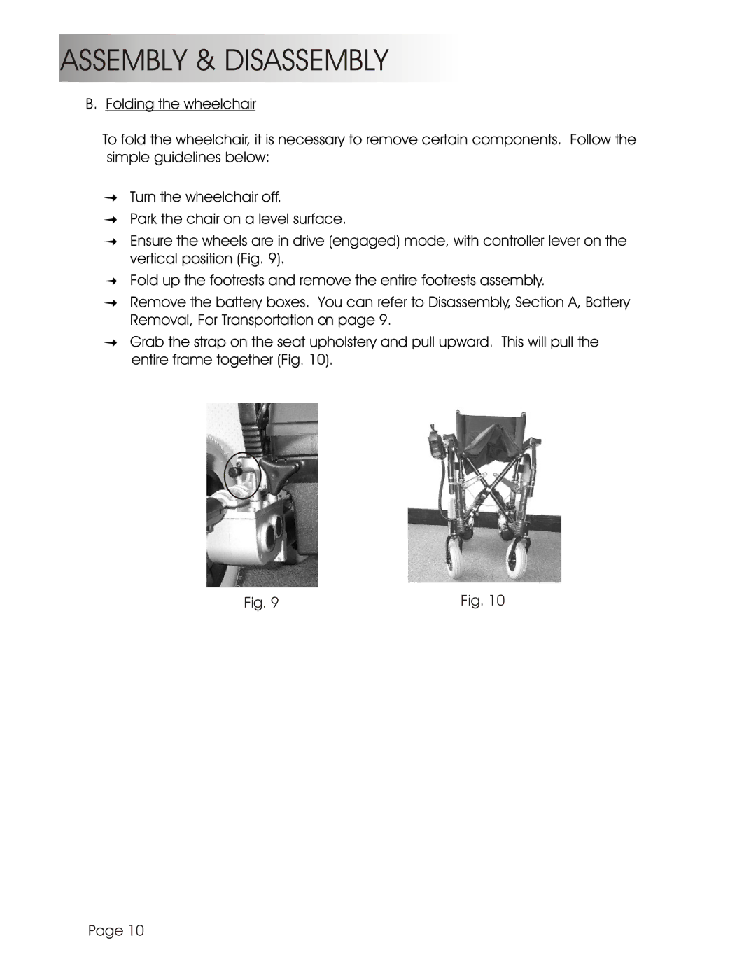 Summit HP-1L, HP-1S user manual Assembly & Disassembly 