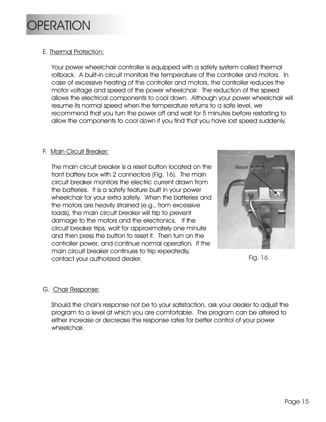 Summit HP-1S, HP-1L user manual Reset Button 