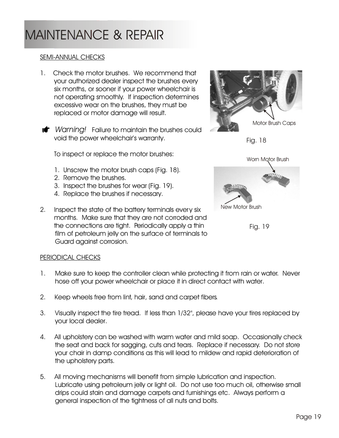 Summit HP-1L, HP-1S user manual SEMI-ANNUAL Checks, Periodical Checks 