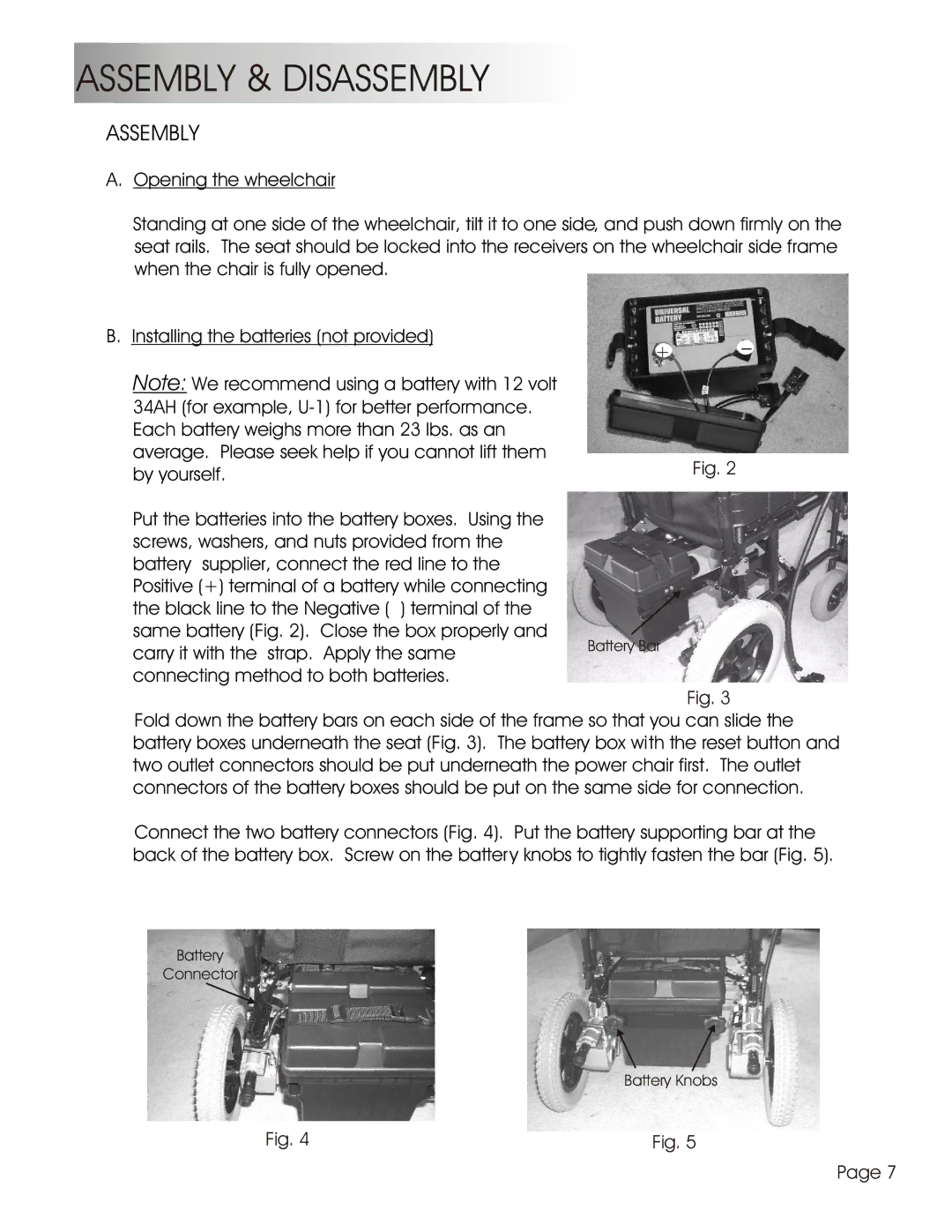 Summit HP-1L, HP-1S user manual Assembly & Disassembly 