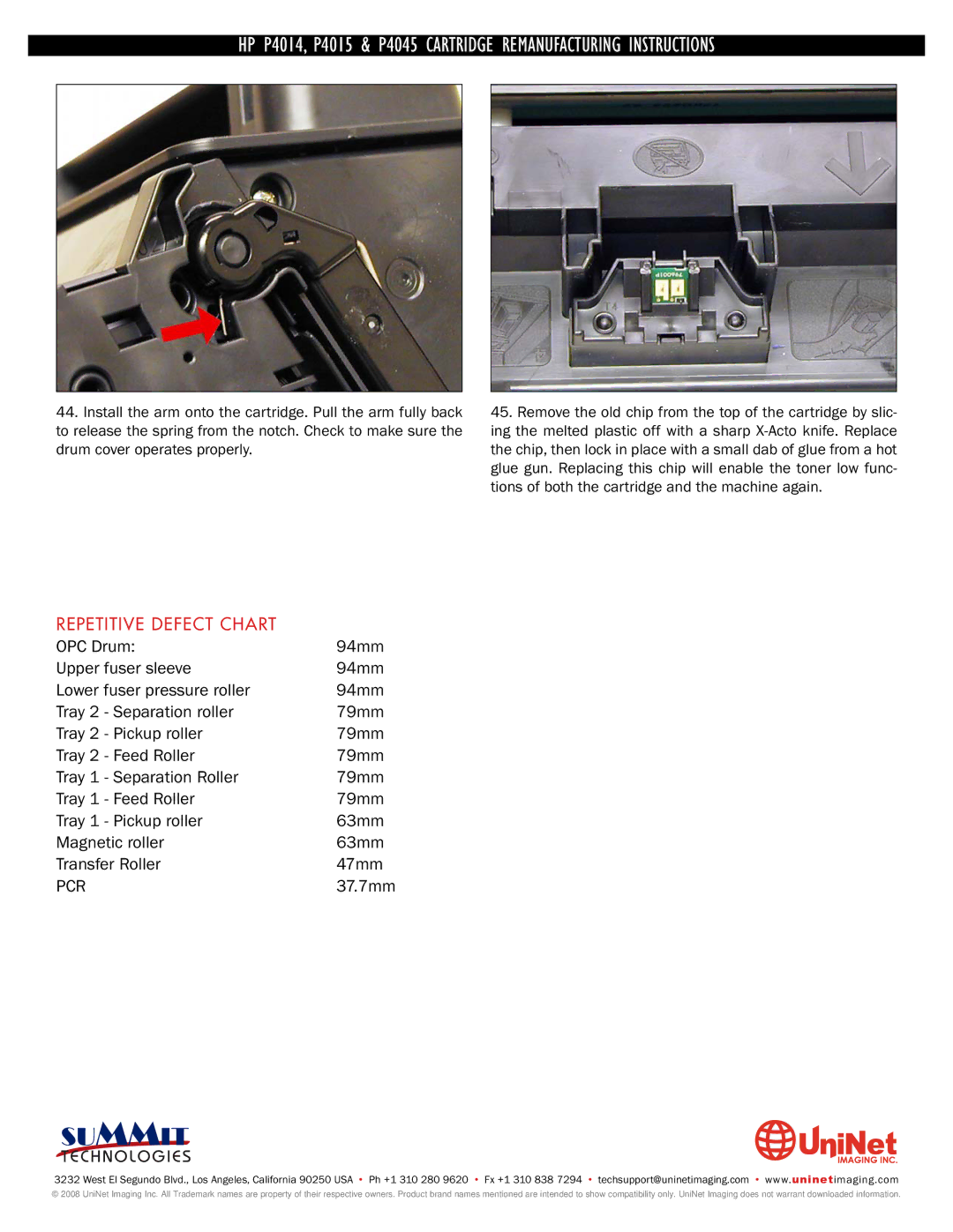 Summit P4045, P4014, P4015 manual Pcr 