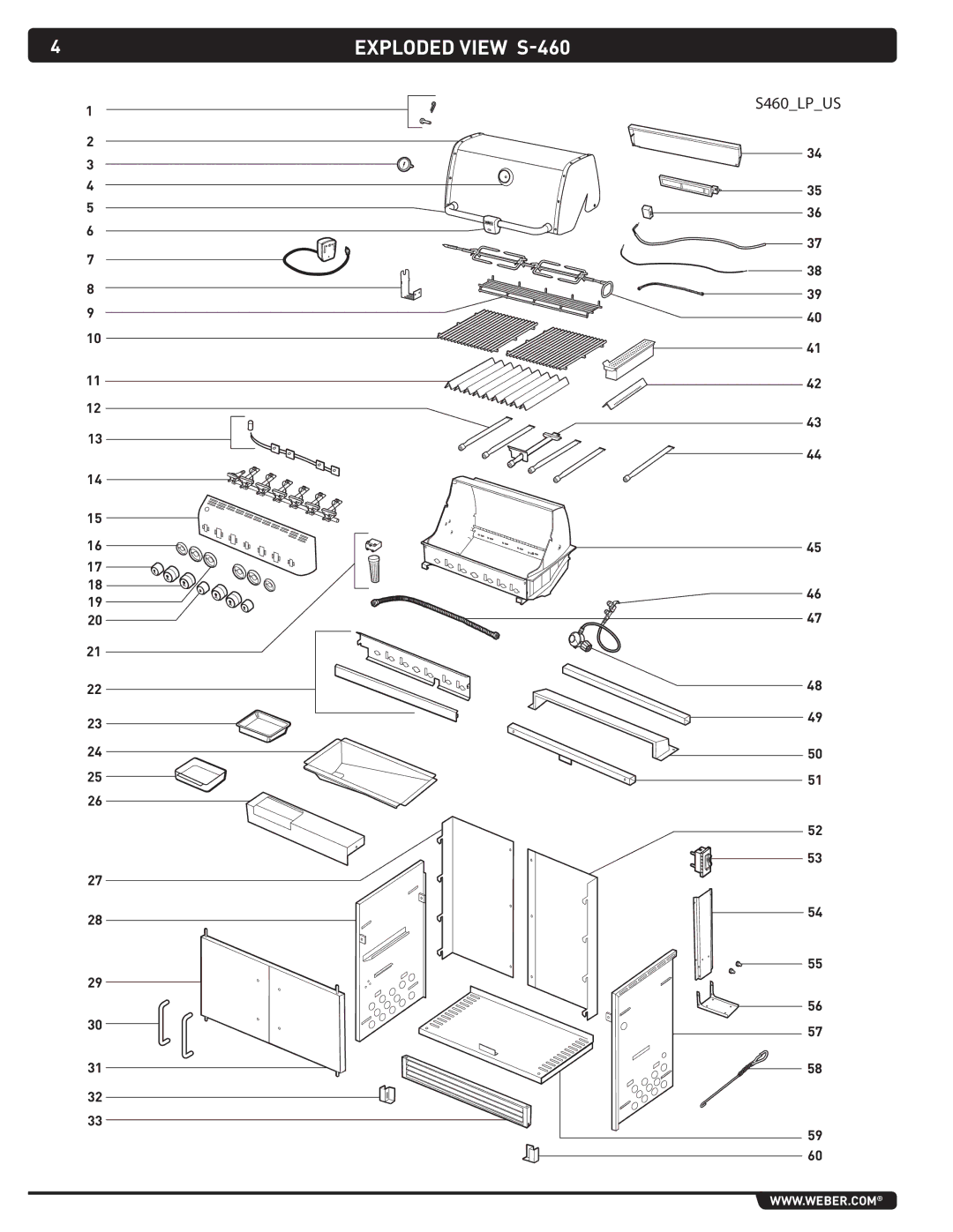 Summit manual Exploded view S-460 