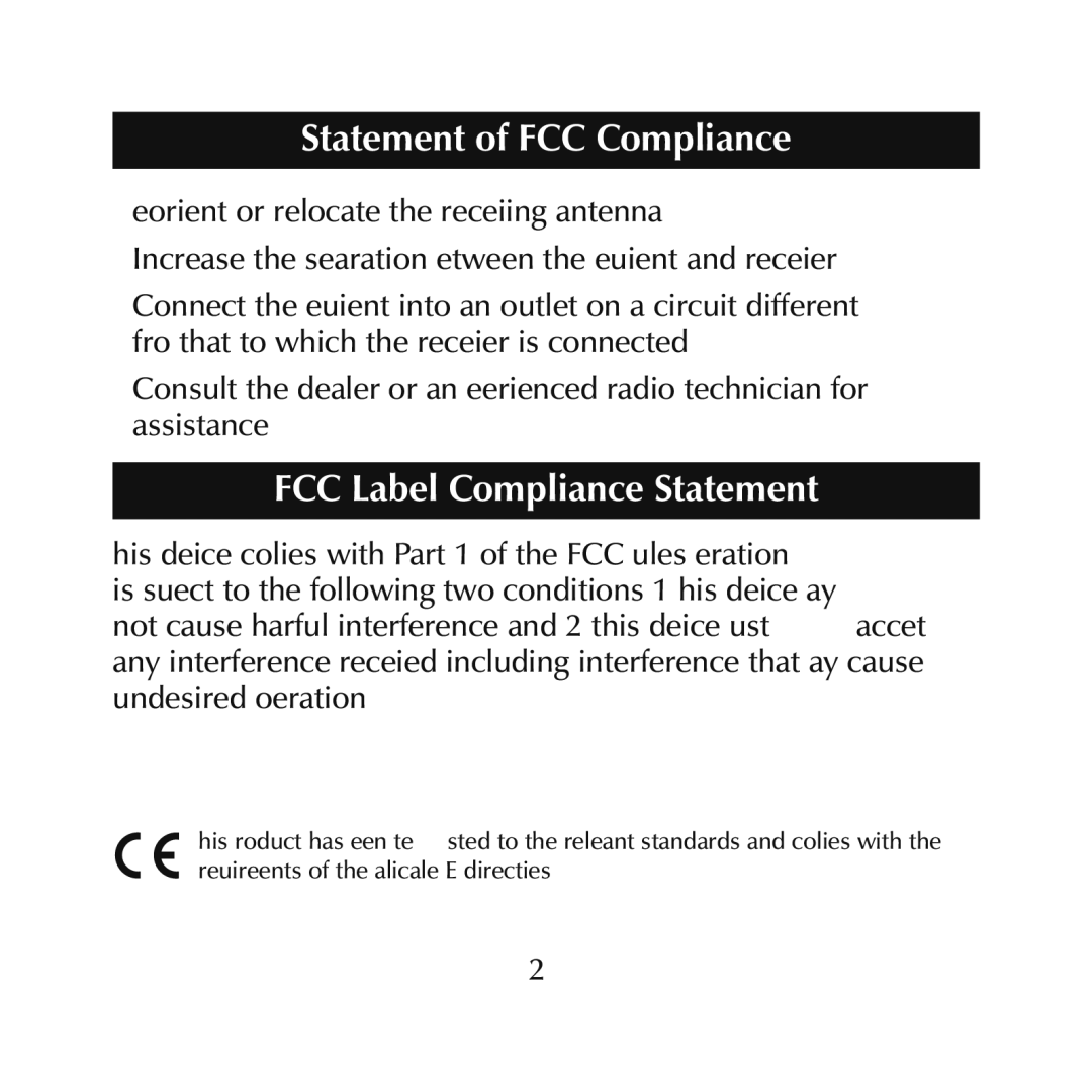 Sumo SL001 manual FCC Label Compliance Statement 