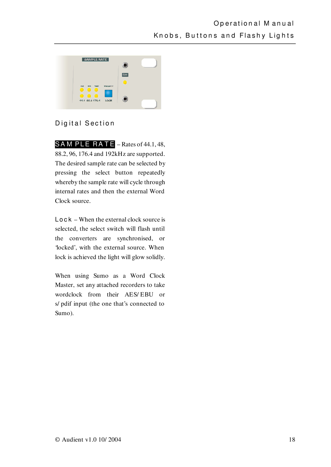 Sumo Summing Amplifier manual 