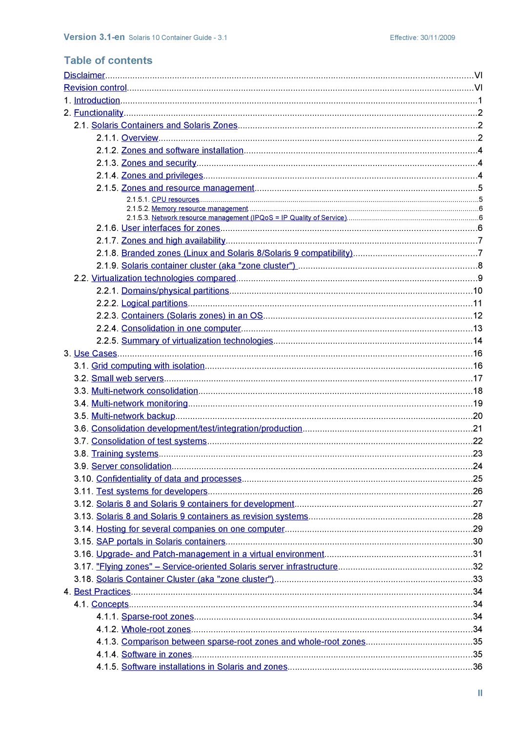 Sun Microsystems 10 manual Table of contents 