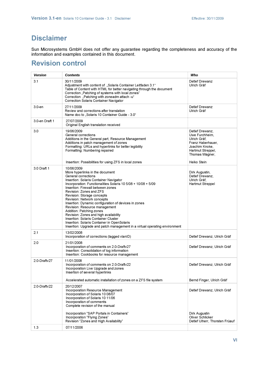 Sun Microsystems 10 manual Disclaimer 