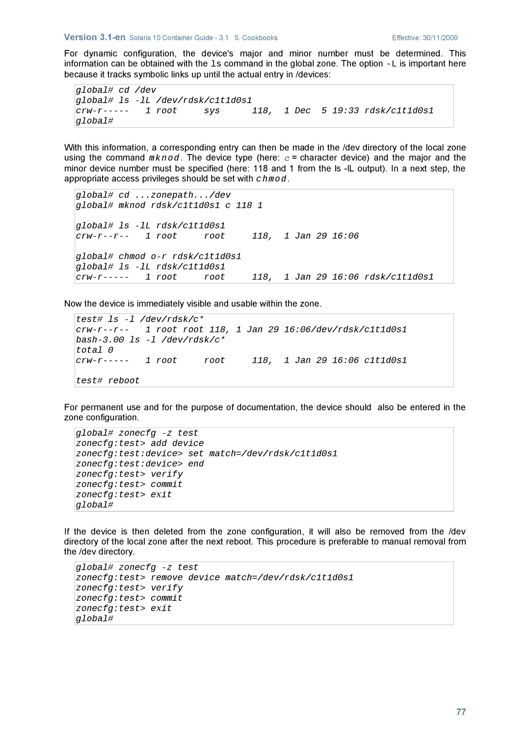 Sun Microsystems manual Version 3.1-enSolaris 10 Container Guide 3.1 5. Cookbooks 