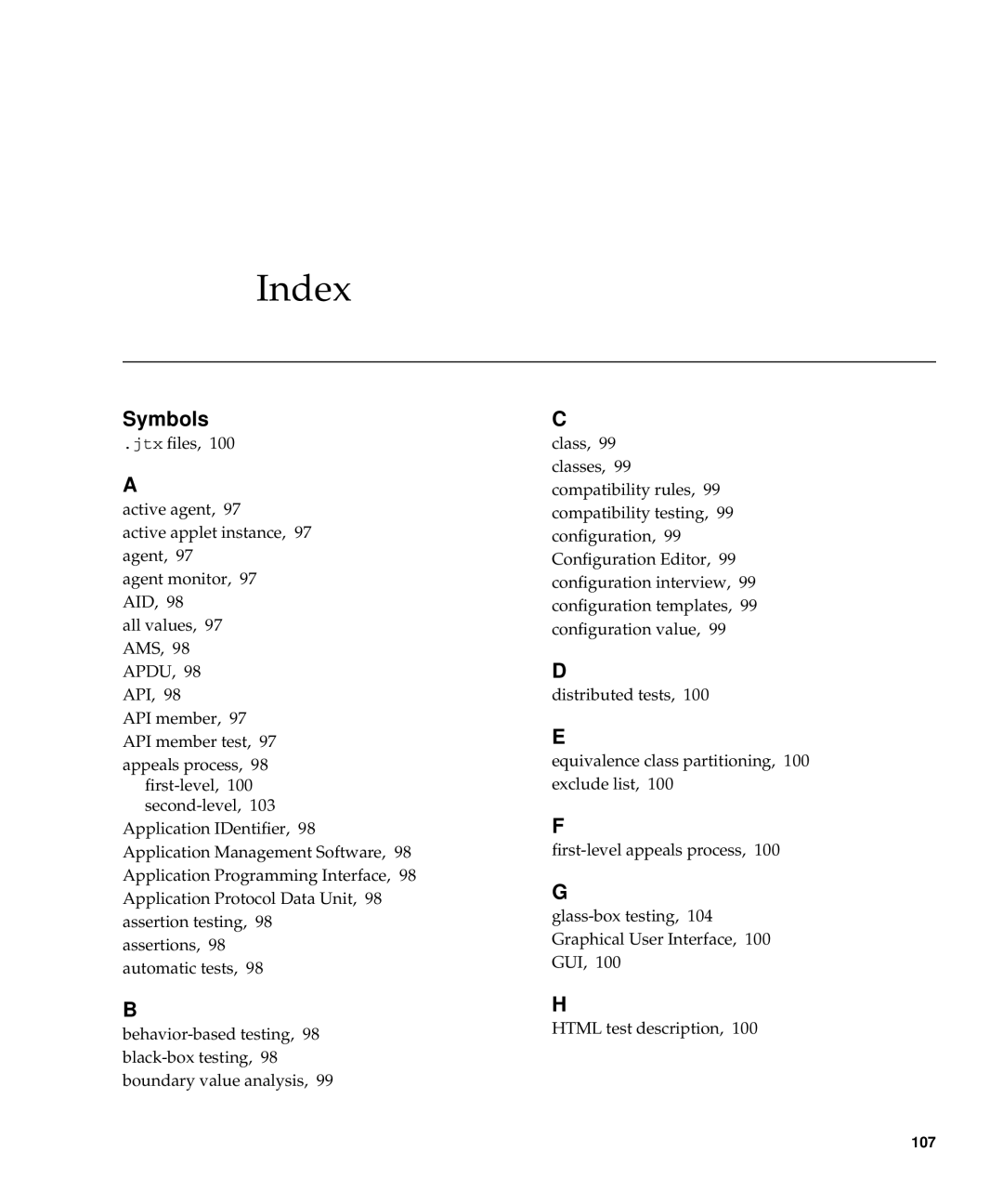 Sun Microsystems 1.2 manual Index, Symbols 