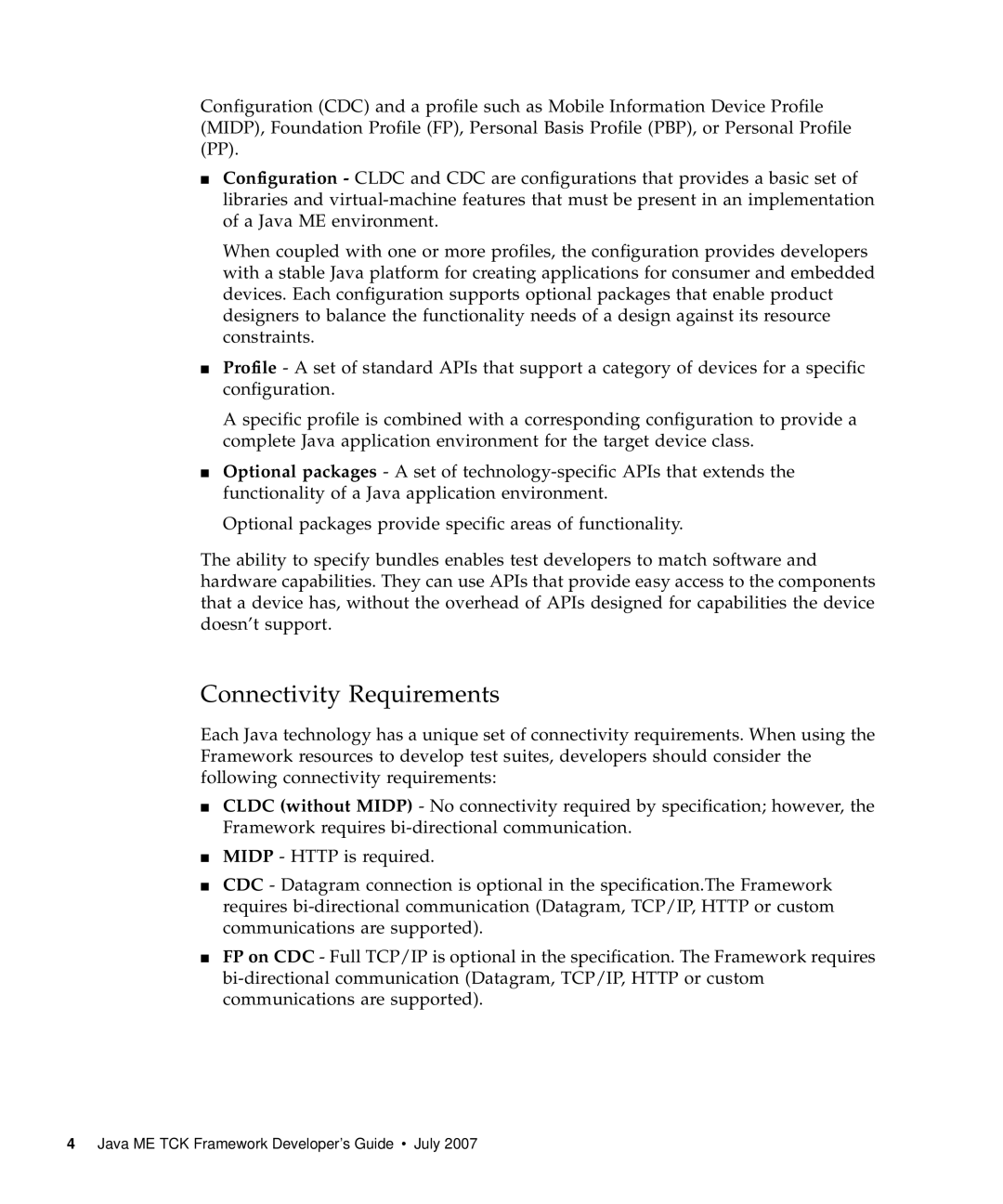 Sun Microsystems 1.2 manual Connectivity Requirements 