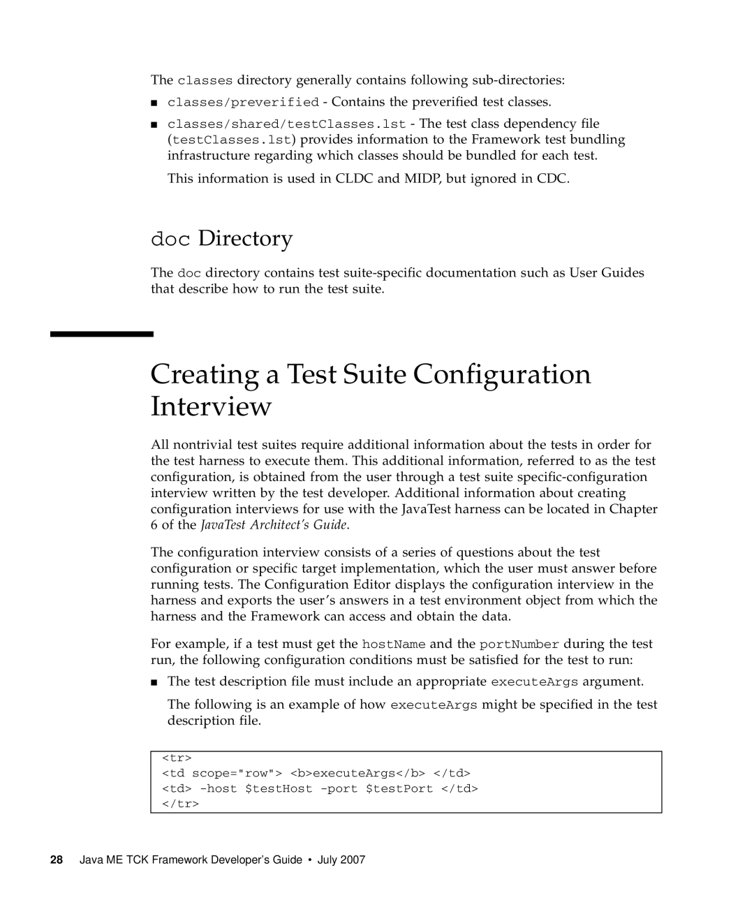 Sun Microsystems 1.2 manual Creating a Test Suite Configuration Interview, Doc Directory 