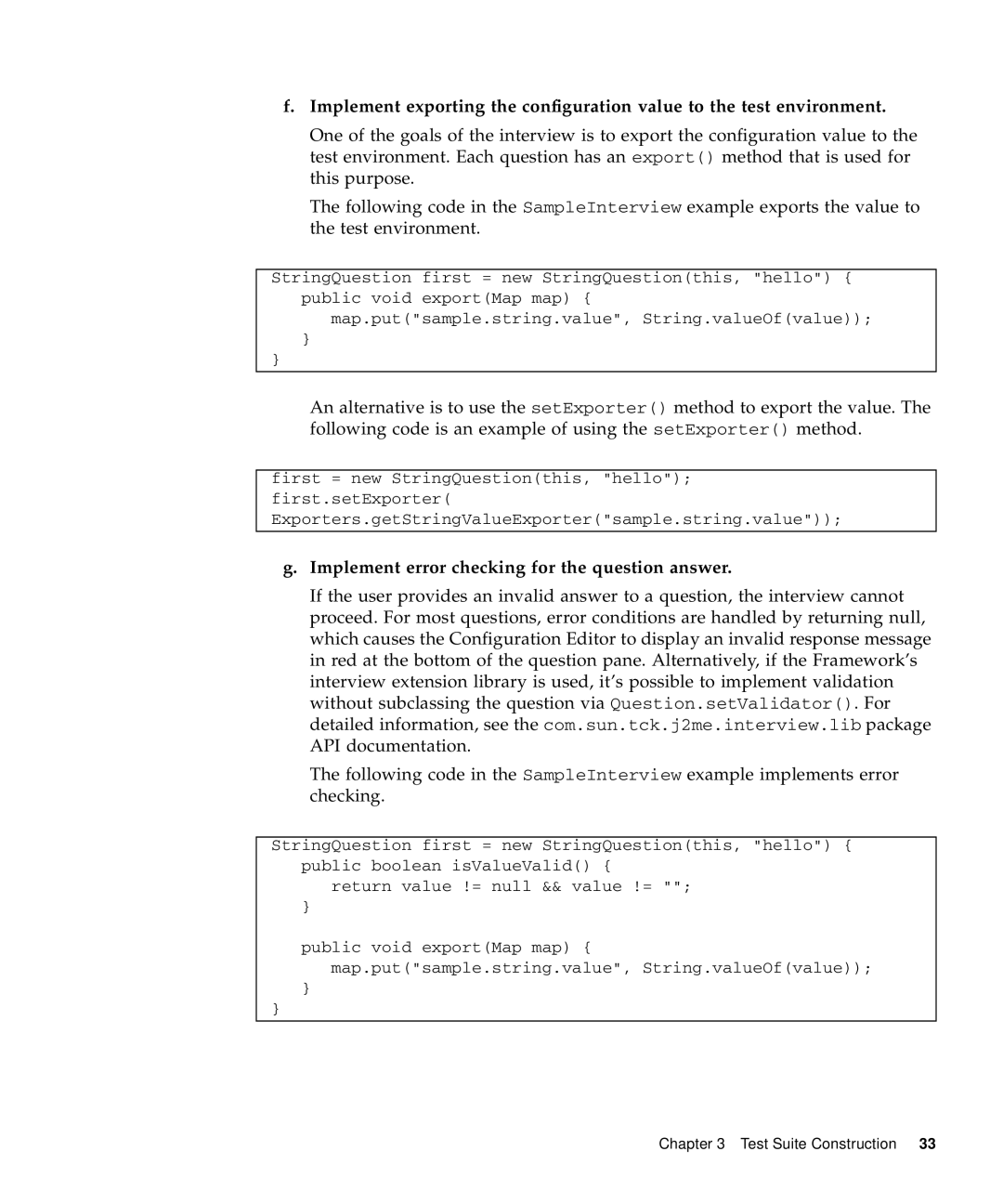 Sun Microsystems 1.2 manual Implement error checking for the question answer 