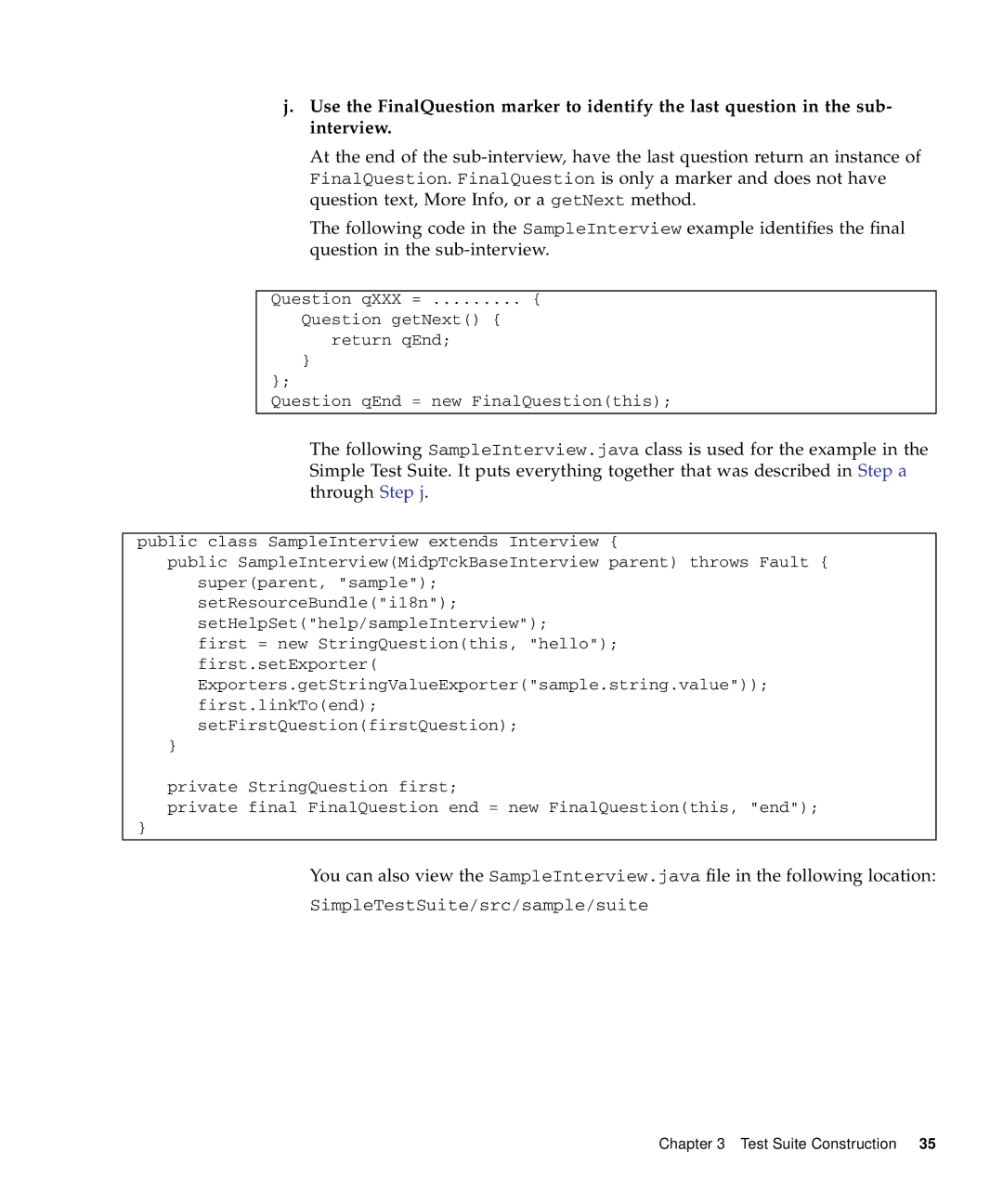 Sun Microsystems 1.2 manual SimpleTestSuite/src/sample/suite 