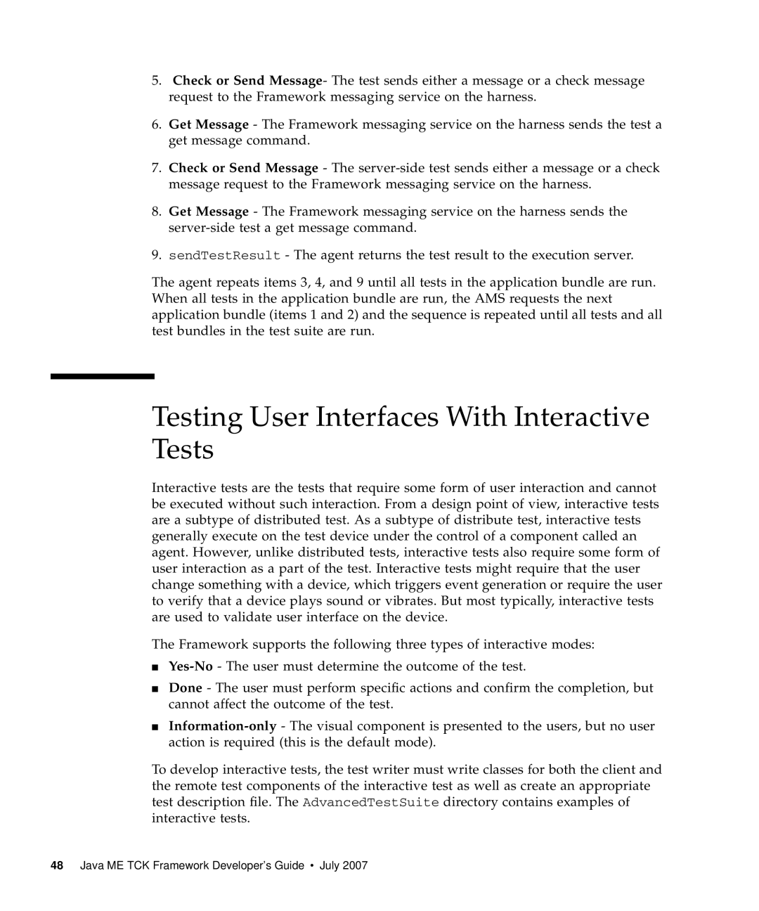 Sun Microsystems 1.2 manual Testing User Interfaces With Interactive Tests 