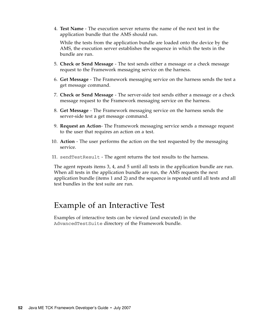 Sun Microsystems 1.2 manual Example of an Interactive Test 