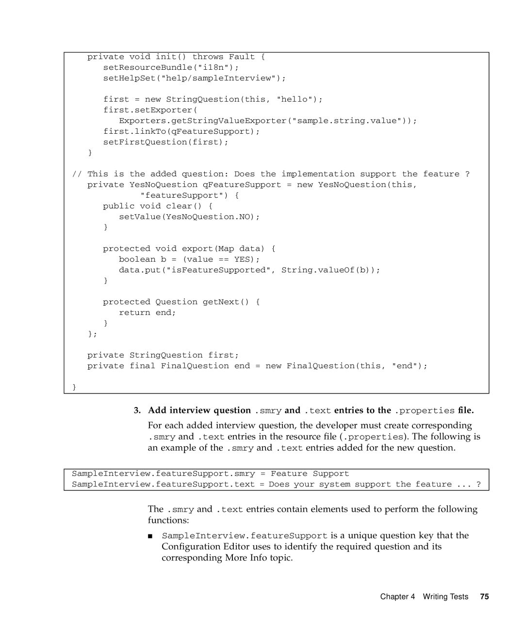 Sun Microsystems 1.2 manual Writing Tests 