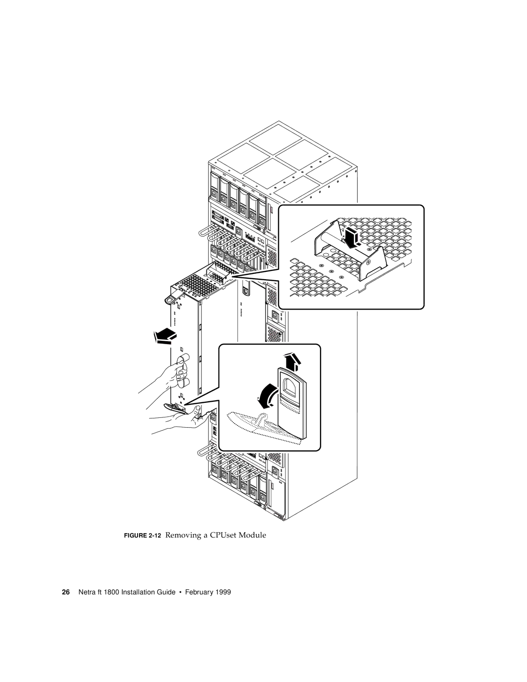 Sun Microsystems 1800 manual 12Removing a CPUset Module 