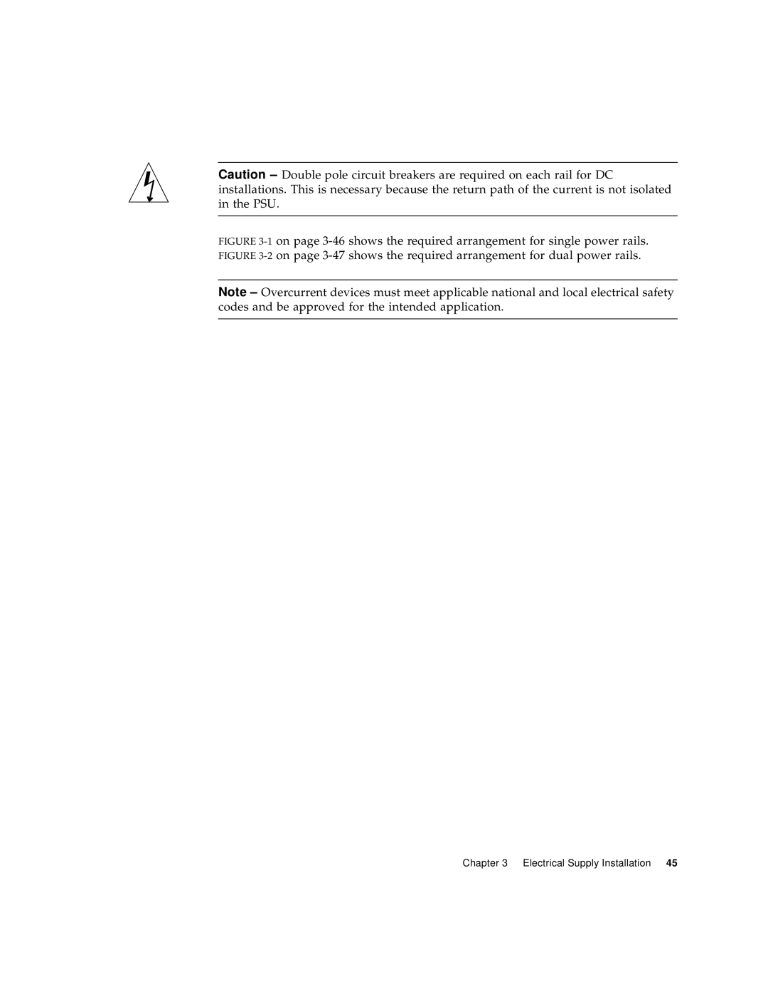 Sun Microsystems 1800 manual Electrical Supply Installation 