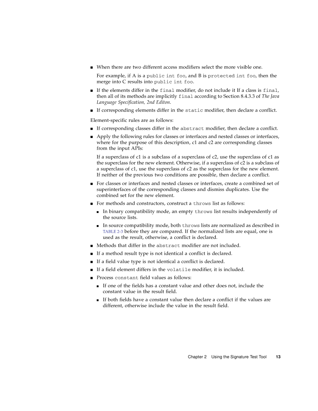 Sun Microsystems 2 manual Using the Signature Test Tool 