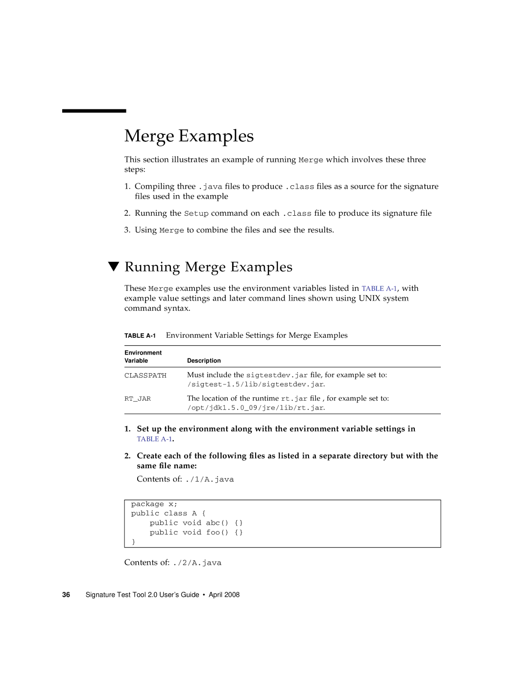 Sun Microsystems 2 manual Running Merge Examples 