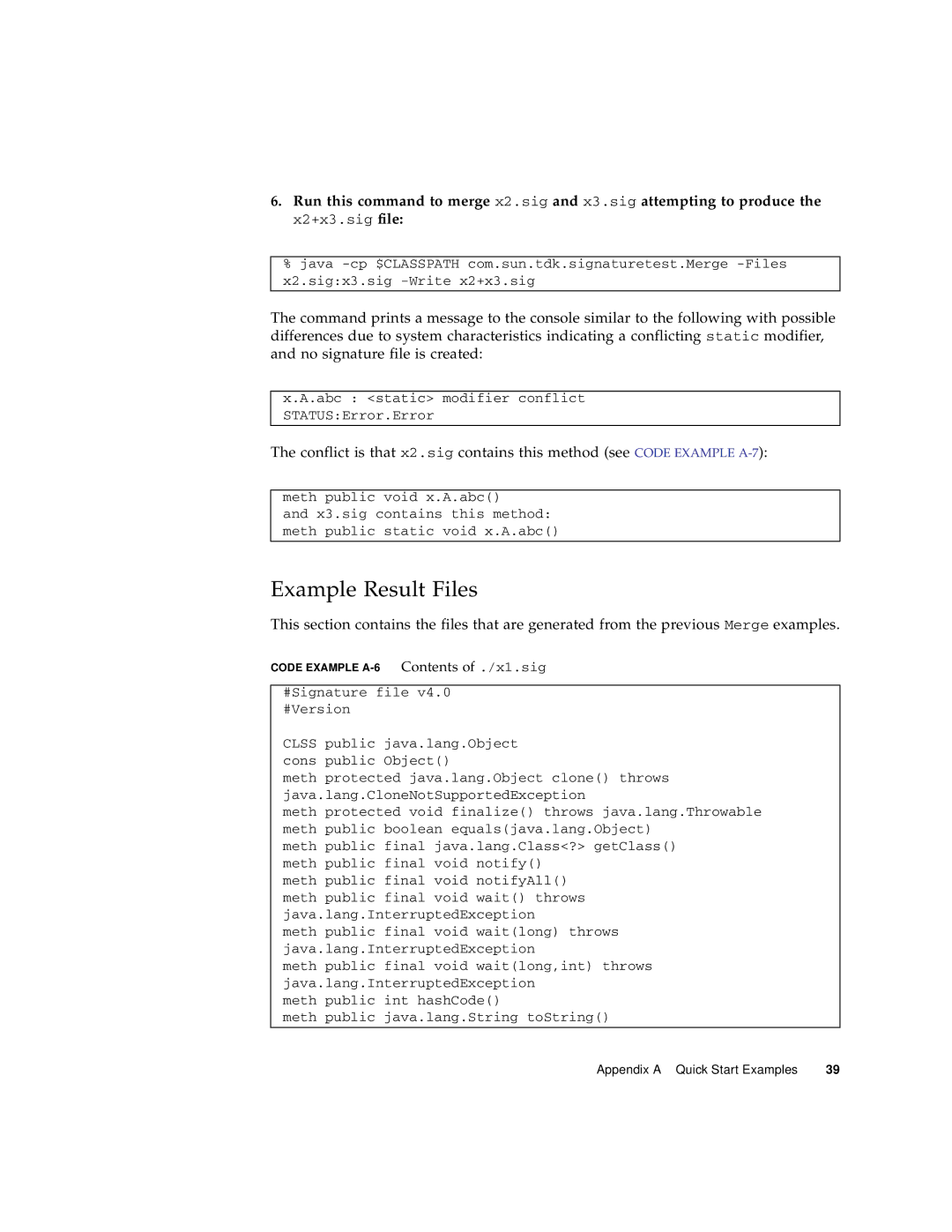 Sun Microsystems 2 manual Example Result Files 