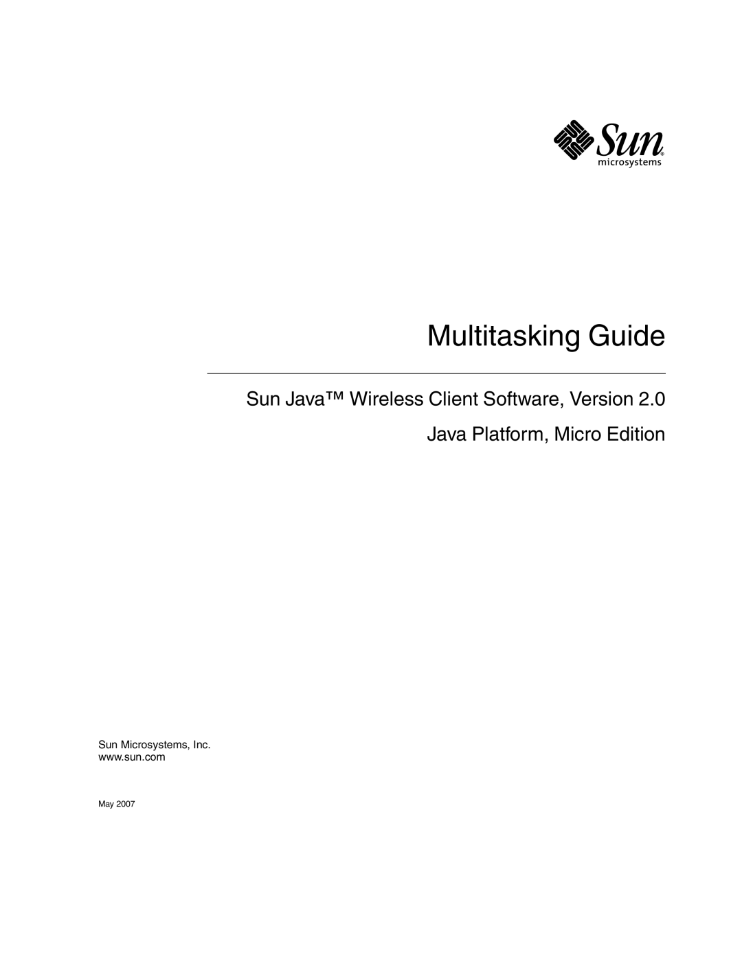 Sun Microsystems 2 manual Multitasking Guide 