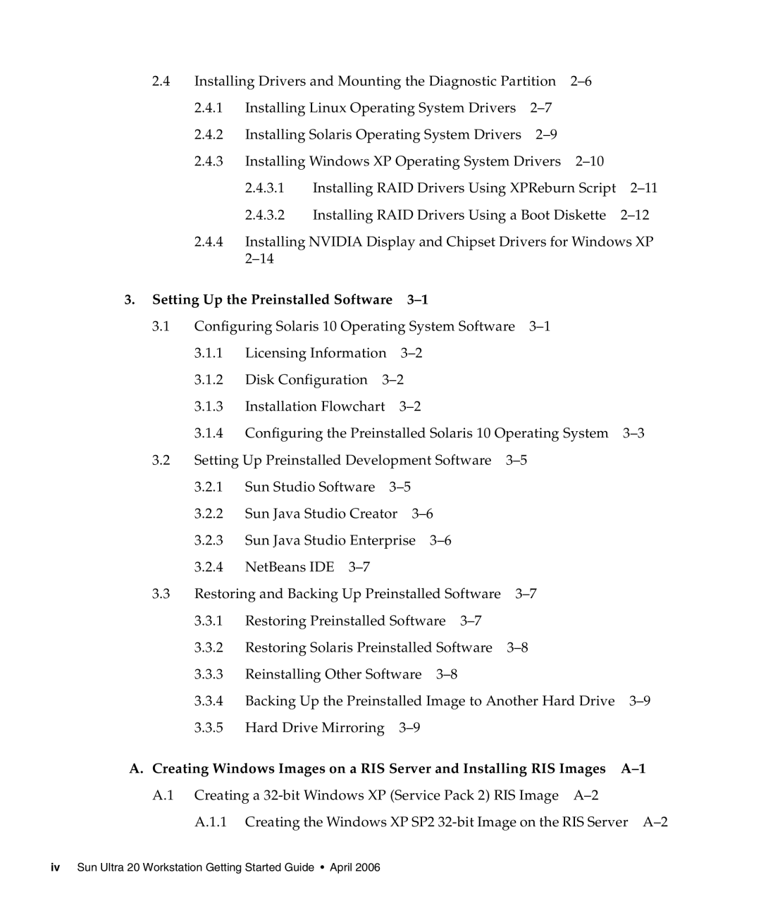 Sun Microsystems 20 manual Setting Up the Preinstalled Software 