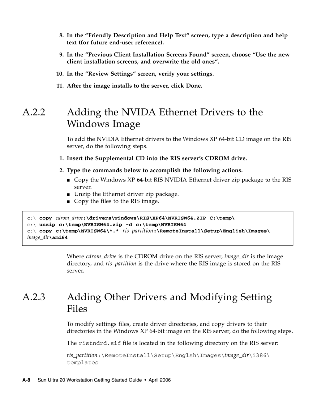 Sun Microsystems 20 manual Imagedir\amd64 