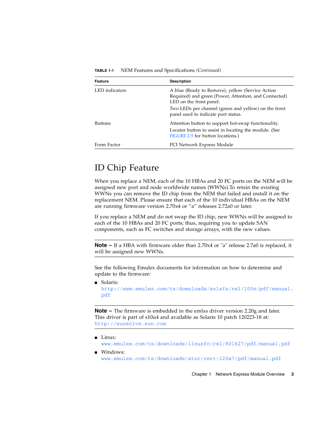 Sun Microsystems 2.0 manual ID Chip Feature, 5for button locations 