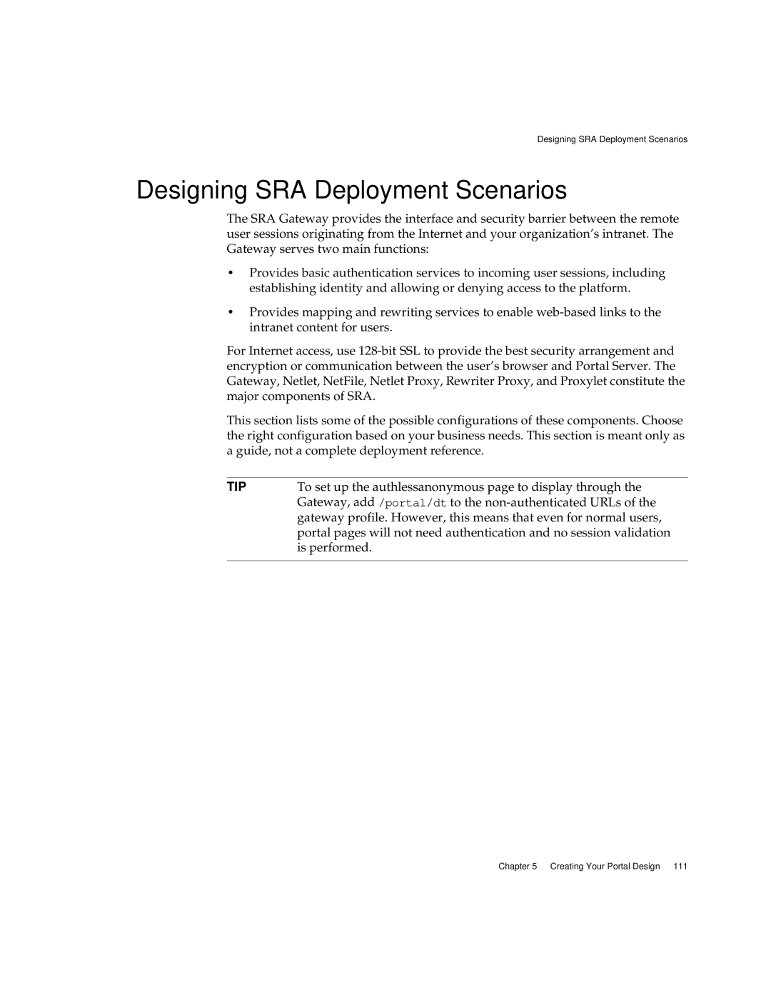 Sun Microsystems 2005Q1 manual Designing SRA Deployment Scenarios 