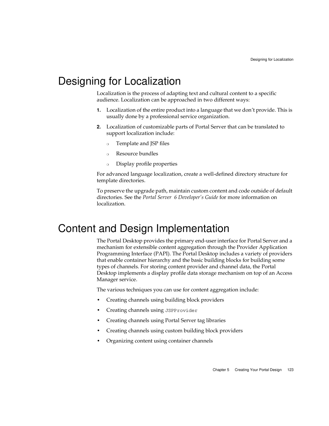 Sun Microsystems 2005Q1 manual Designing for Localization, Content and Design Implementation 