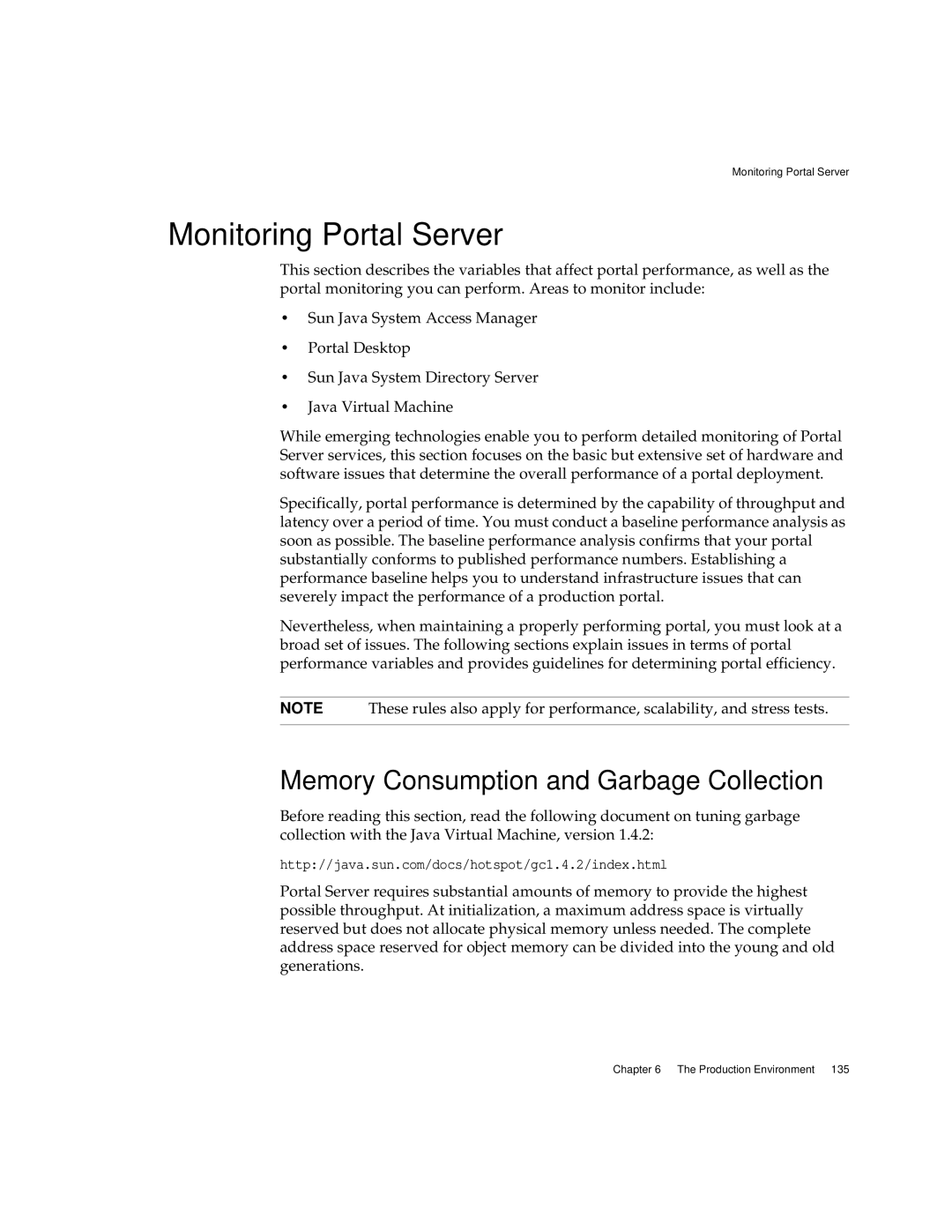 Sun Microsystems 2005Q1 manual Monitoring Portal Server, Memory Consumption and Garbage Collection 