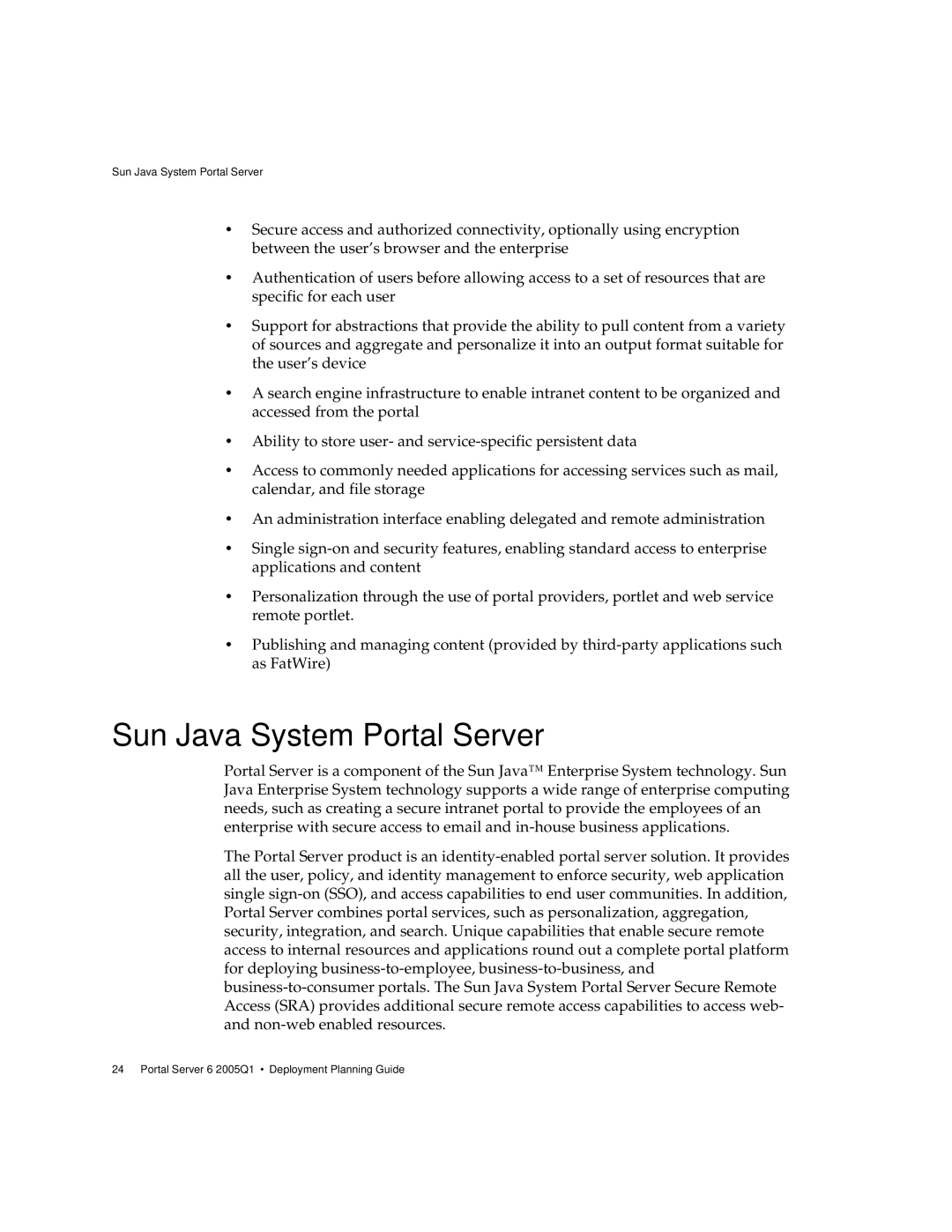 Sun Microsystems 2005Q1 manual Sun Java System Portal Server 