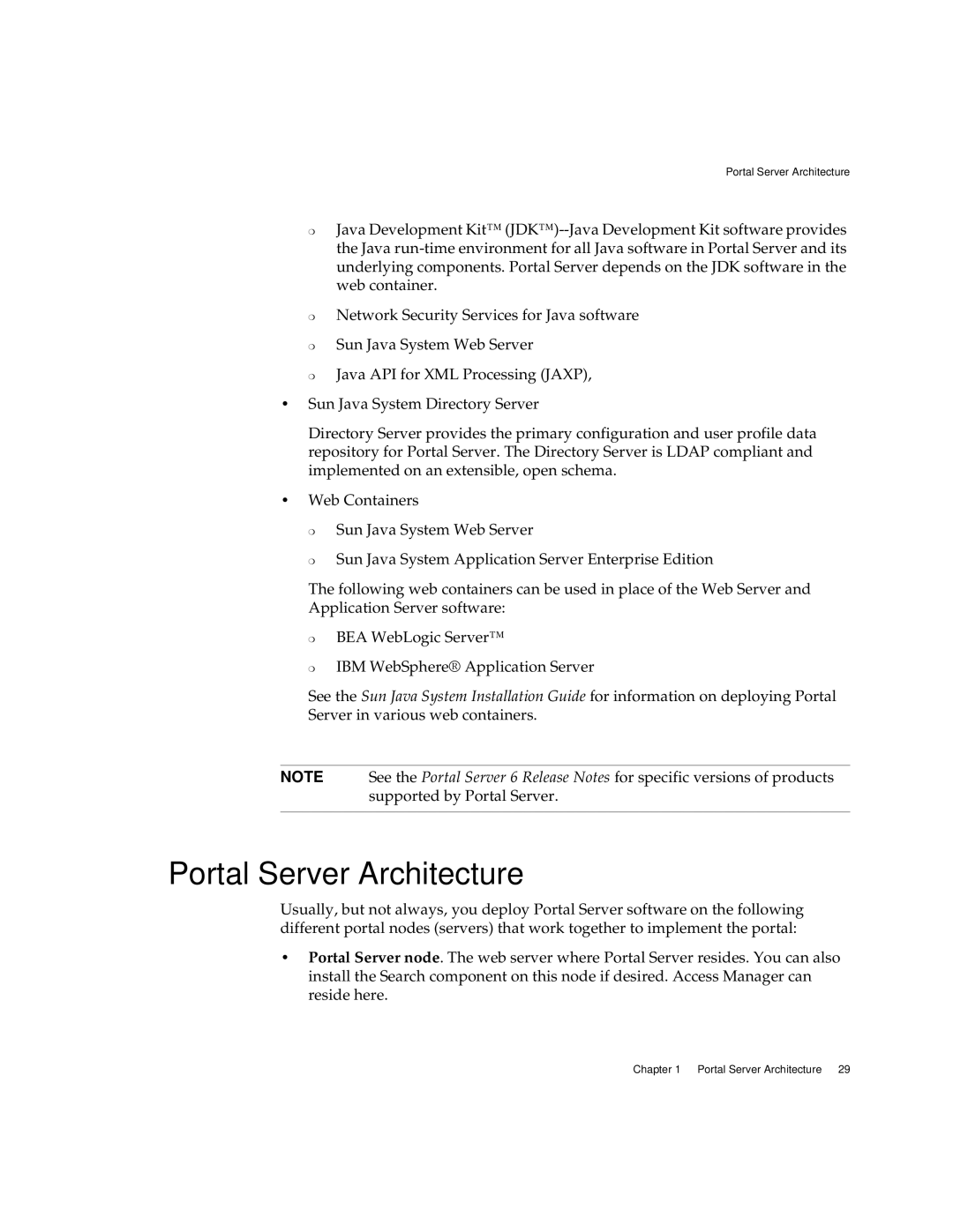 Sun Microsystems 2005Q1 manual Portal Server Architecture 