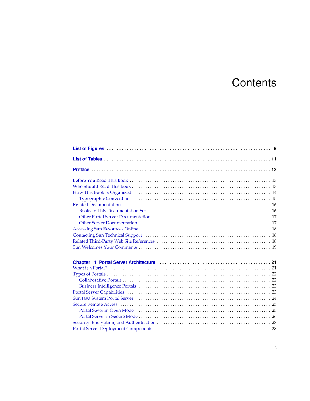 Sun Microsystems 2005Q1 manual Contents 