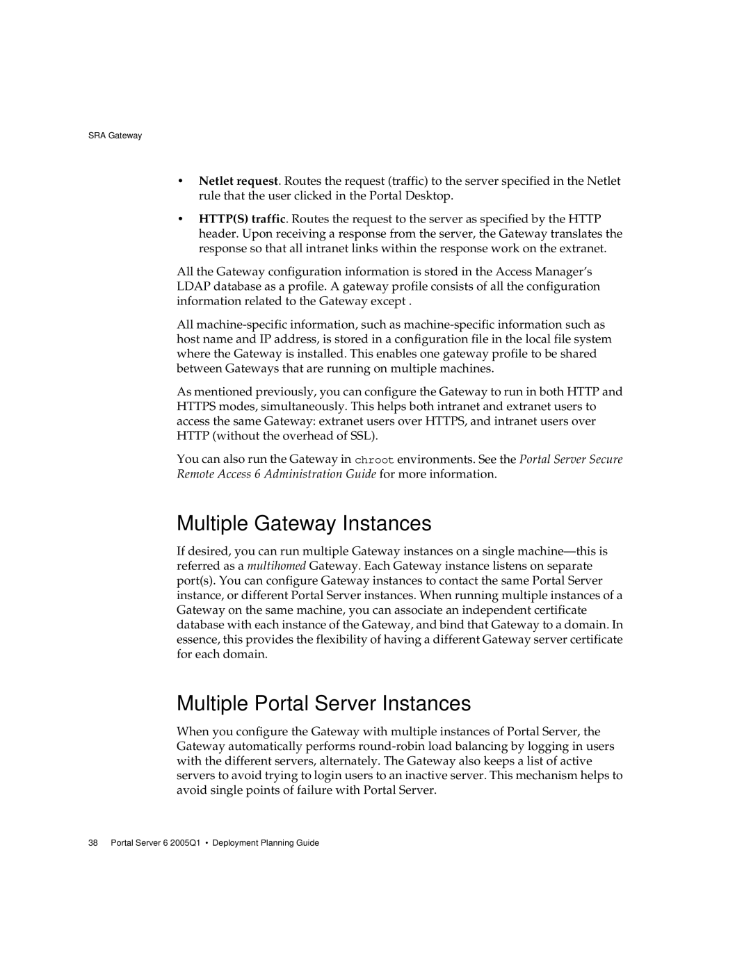 Sun Microsystems 2005Q1 manual Multiple Gateway Instances, Multiple Portal Server Instances 