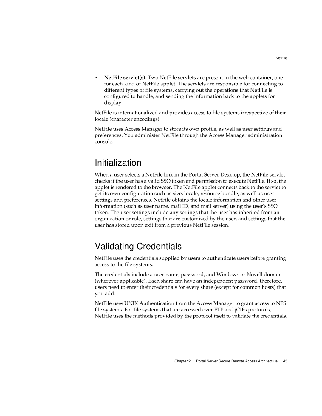 Sun Microsystems 2005Q1 manual Initialization, Validating Credentials 