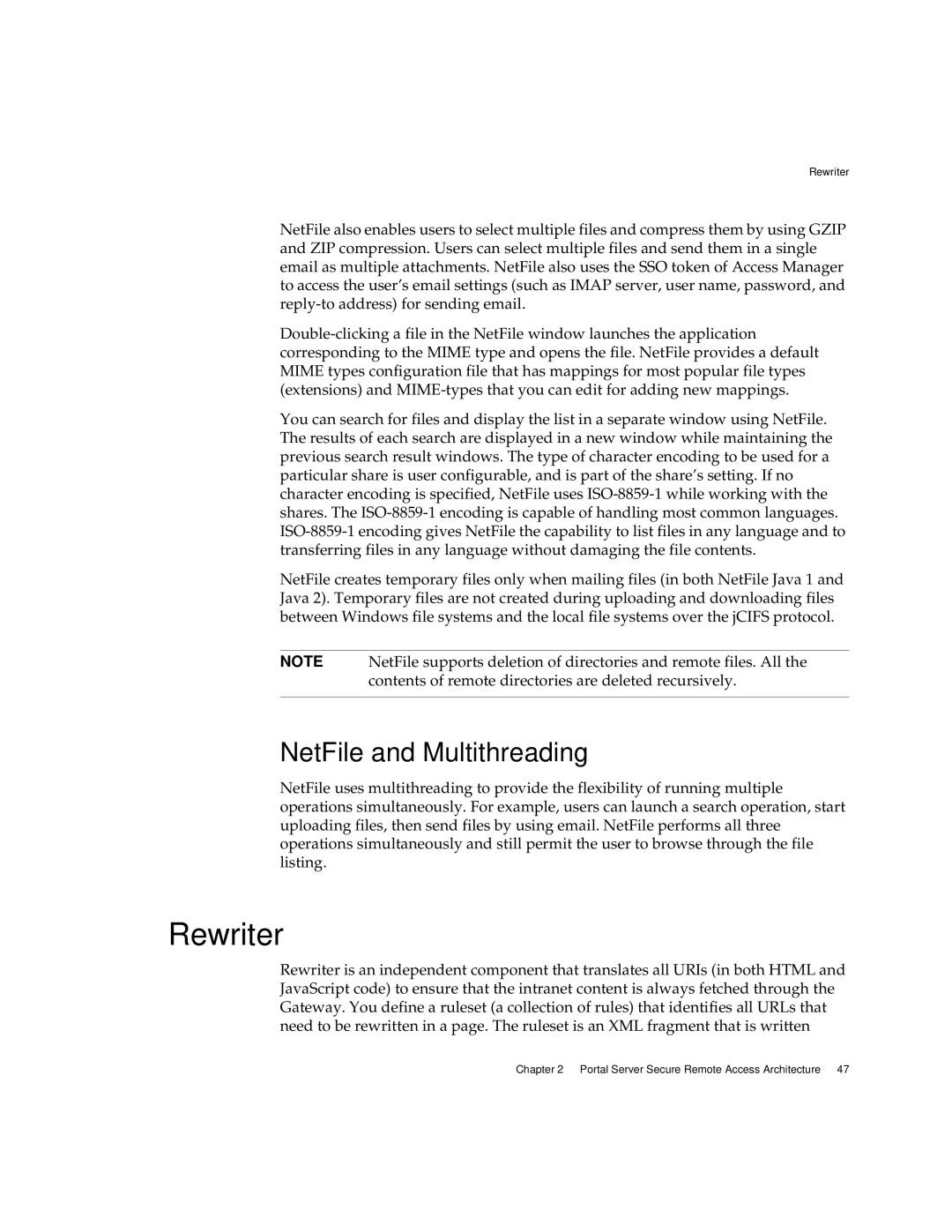 Sun Microsystems 2005Q1 manual Rewriter, NetFile and Multithreading 