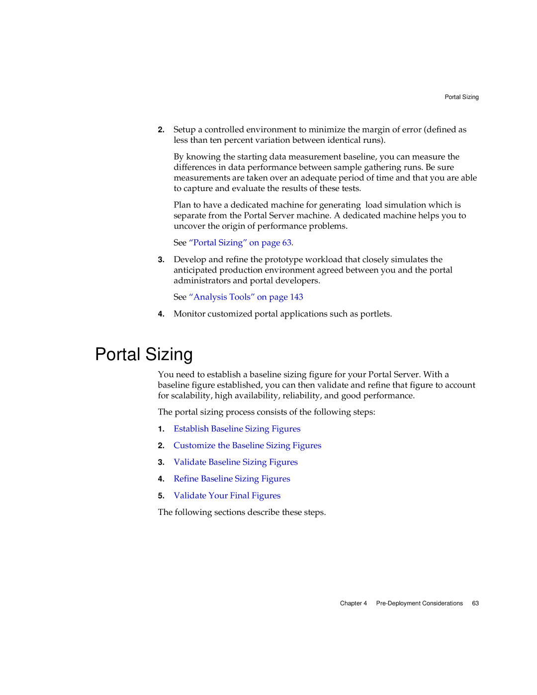 Sun Microsystems 2005Q1 manual See Portal Sizing on 