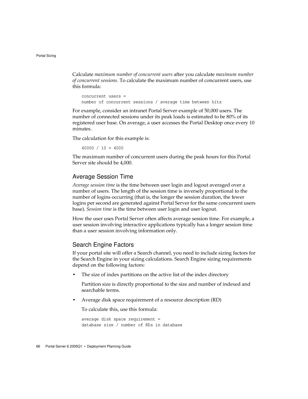 Sun Microsystems 2005Q1 manual Average Session Time, Search Engine Factors 