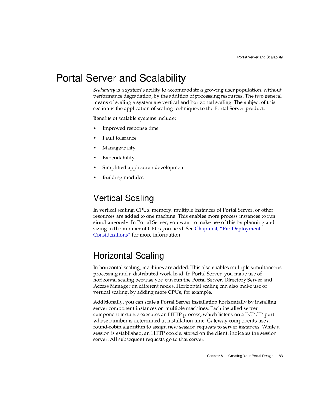 Sun Microsystems 2005Q1 manual Portal Server and Scalability, Vertical Scaling, Horizontal Scaling 