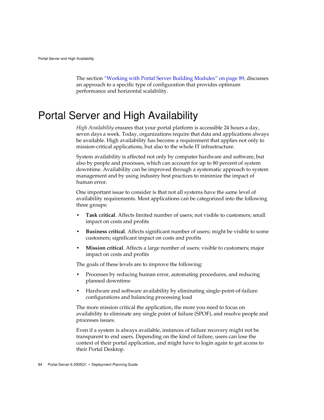 Sun Microsystems 2005Q1 manual Portal Server and High Availability 