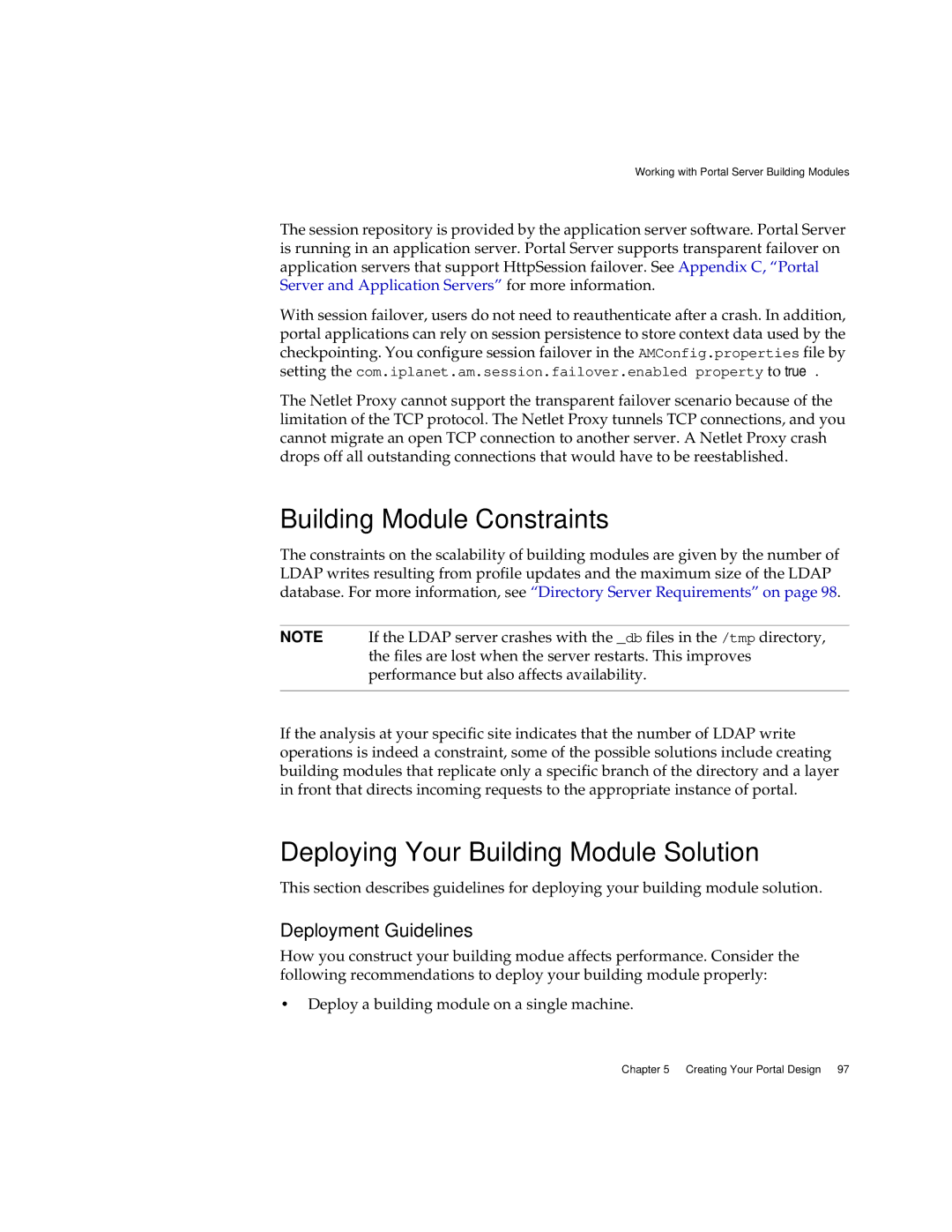 Sun Microsystems 2005Q1 manual Building Module Constraints, Deploying Your Building Module Solution, Deployment Guidelines 