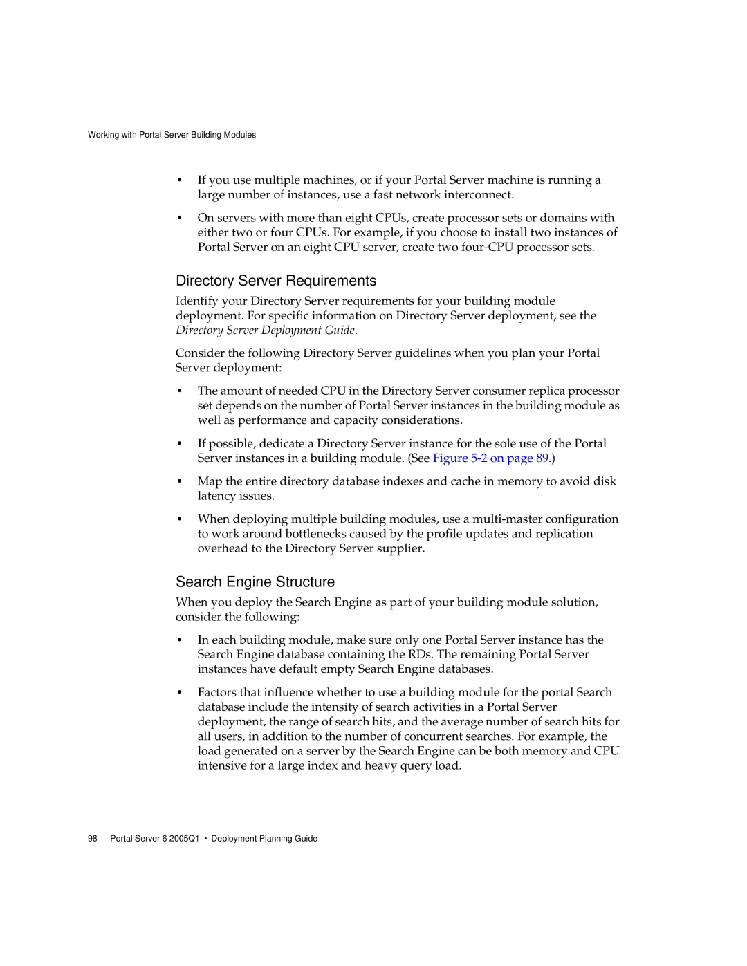 Sun Microsystems 2005Q1 manual Directory Server Requirements, Search Engine Structure 