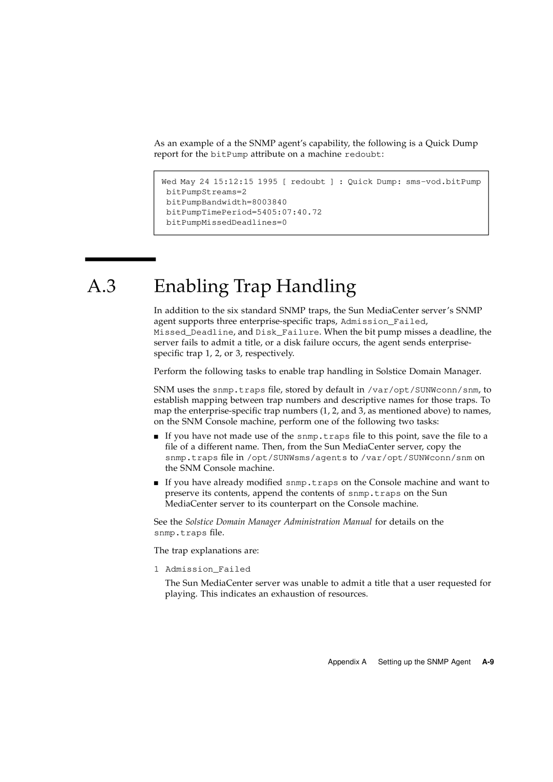 Sun Microsystems 2.1 manual A.3 Enabling Trap Handling 