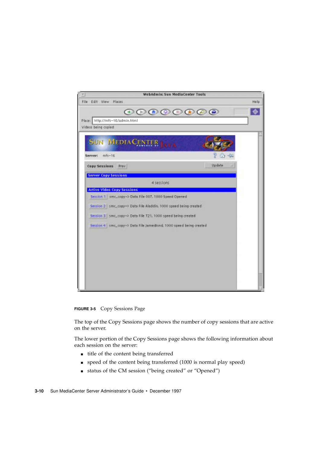 Sun Microsystems 2.1 manual title of the content being transferred 