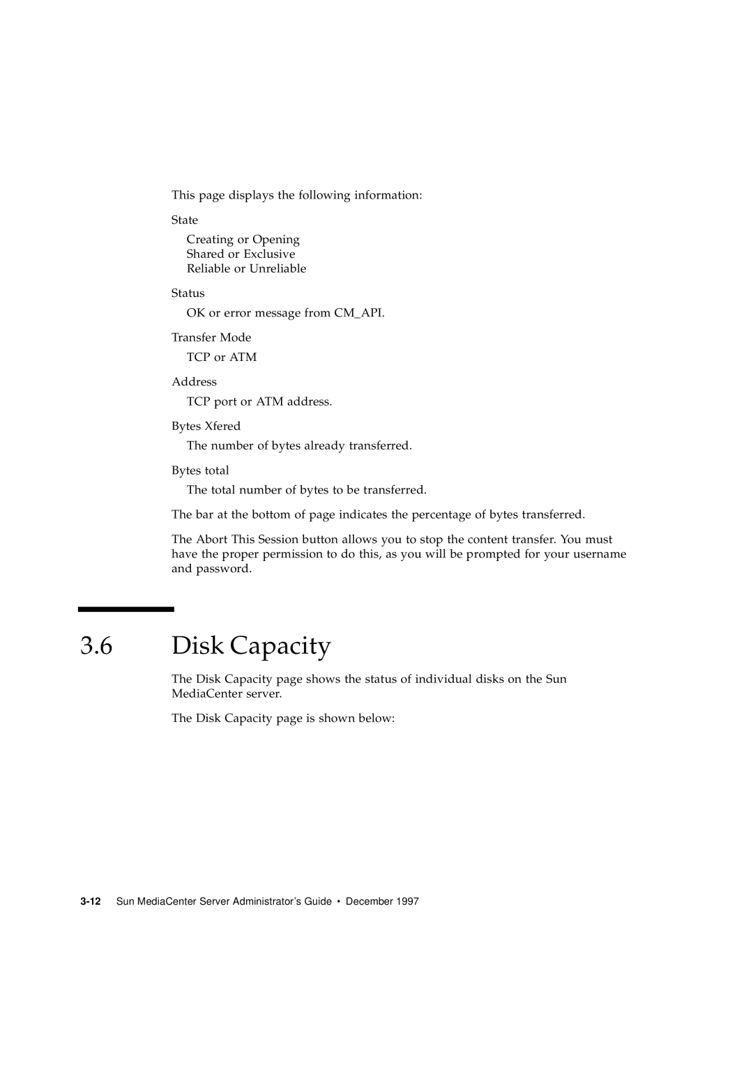 Sun Microsystems 2.1 manual Disk Capacity 