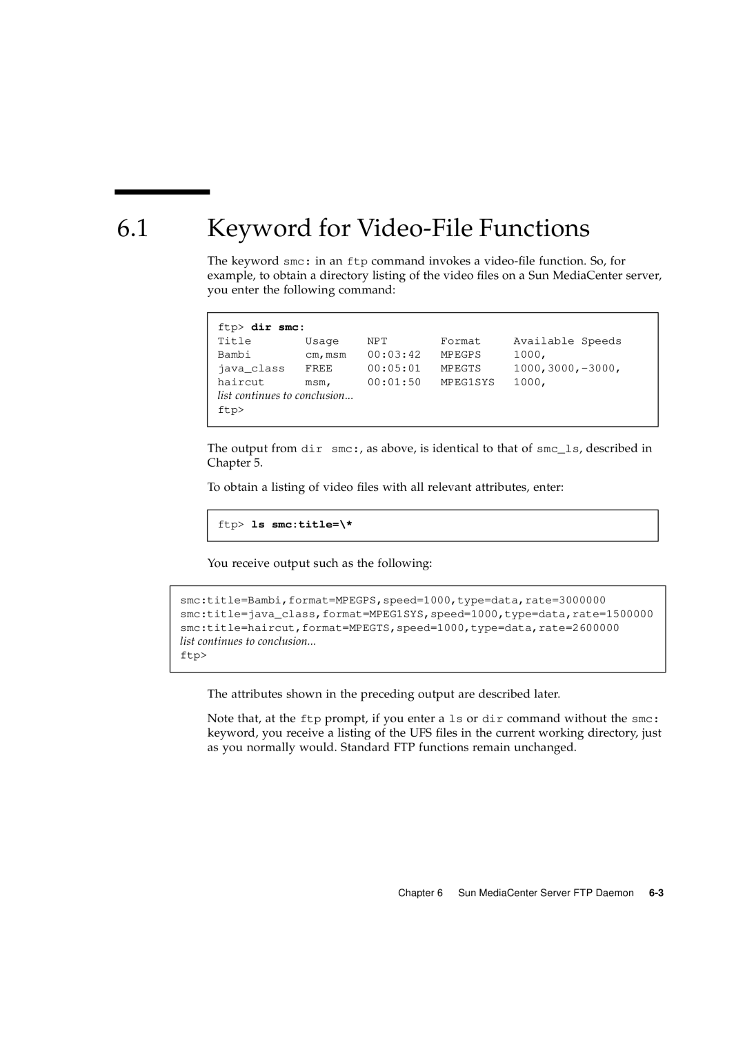 Sun Microsystems 2.1 manual Keyword for Video-File Functions 