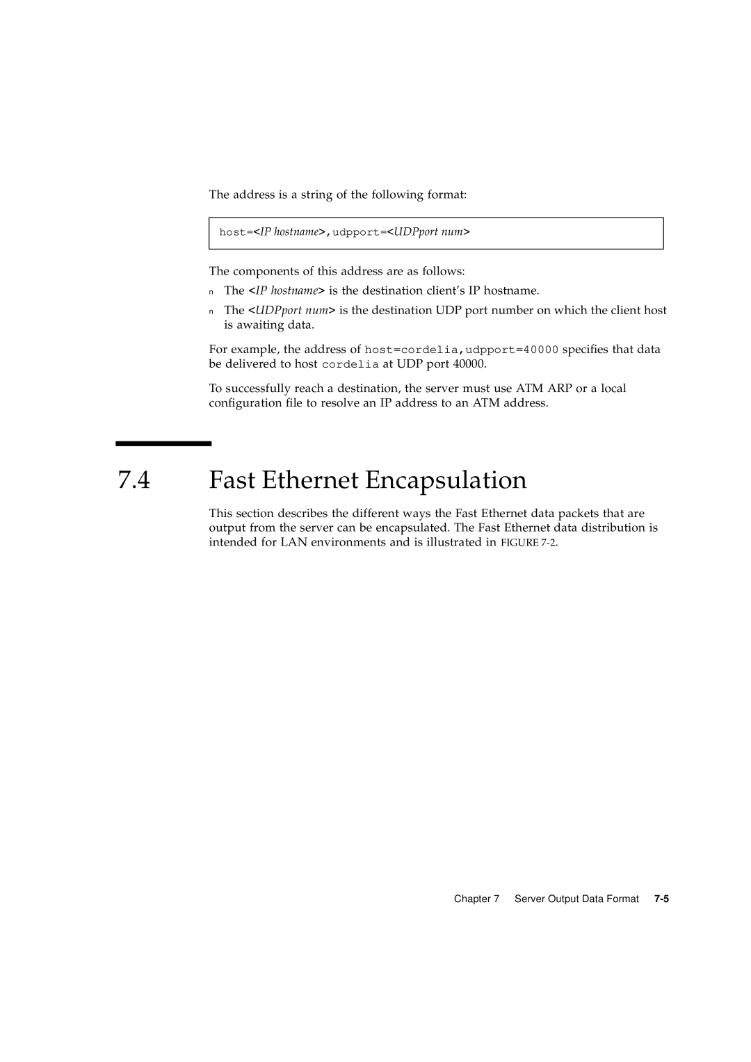 Sun Microsystems 2.1 manual Fast Ethernet Encapsulation 